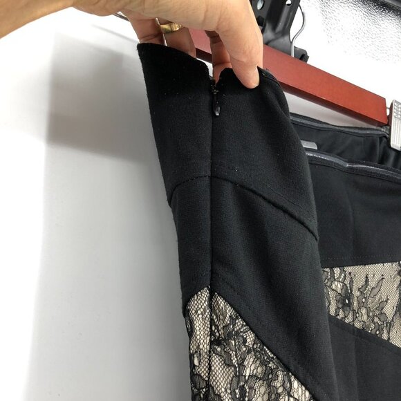 Guess Beige & Black Lace Strapless Mini Dress size 3 ~XS - Picture 11 of 16